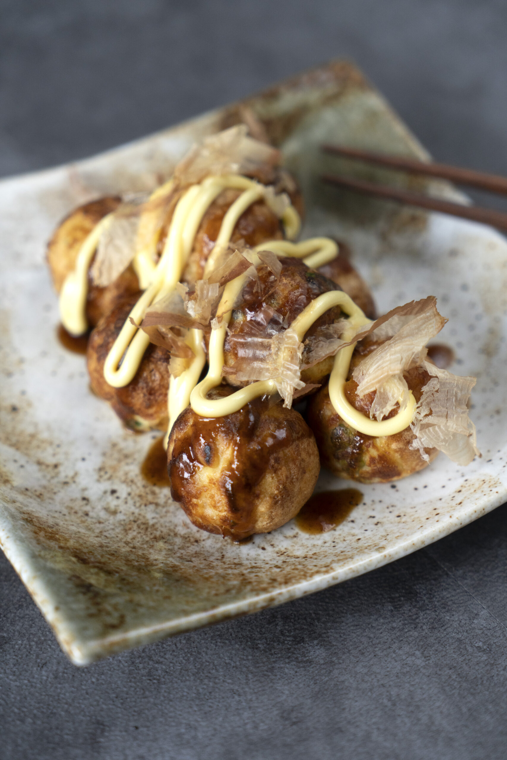 Takoyaki a l'emmental et au shiso